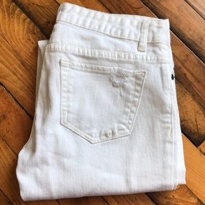 White Distressed Skinny Jeans